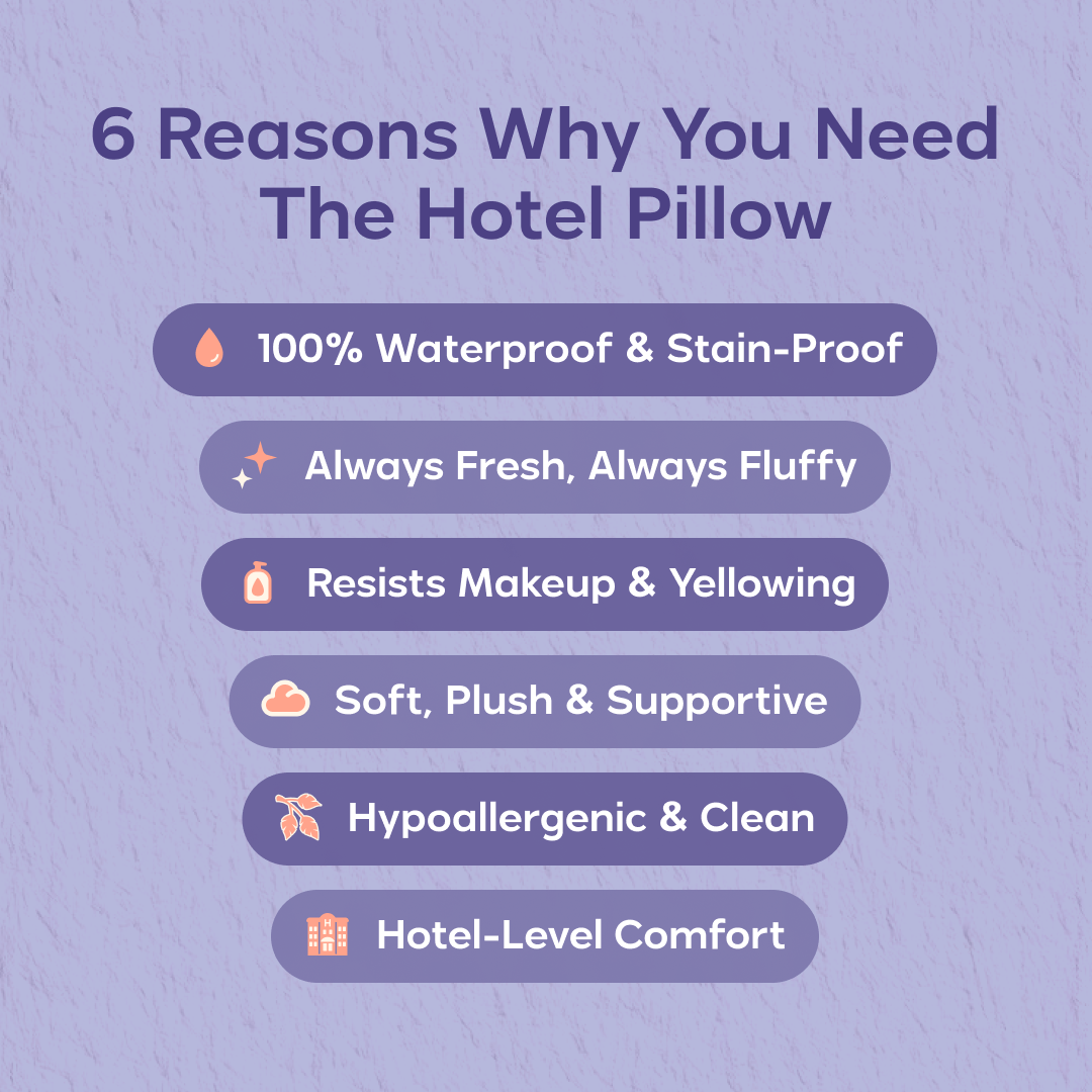 Mellow Hotel Pillow Waterproof & Stain-Resistant
